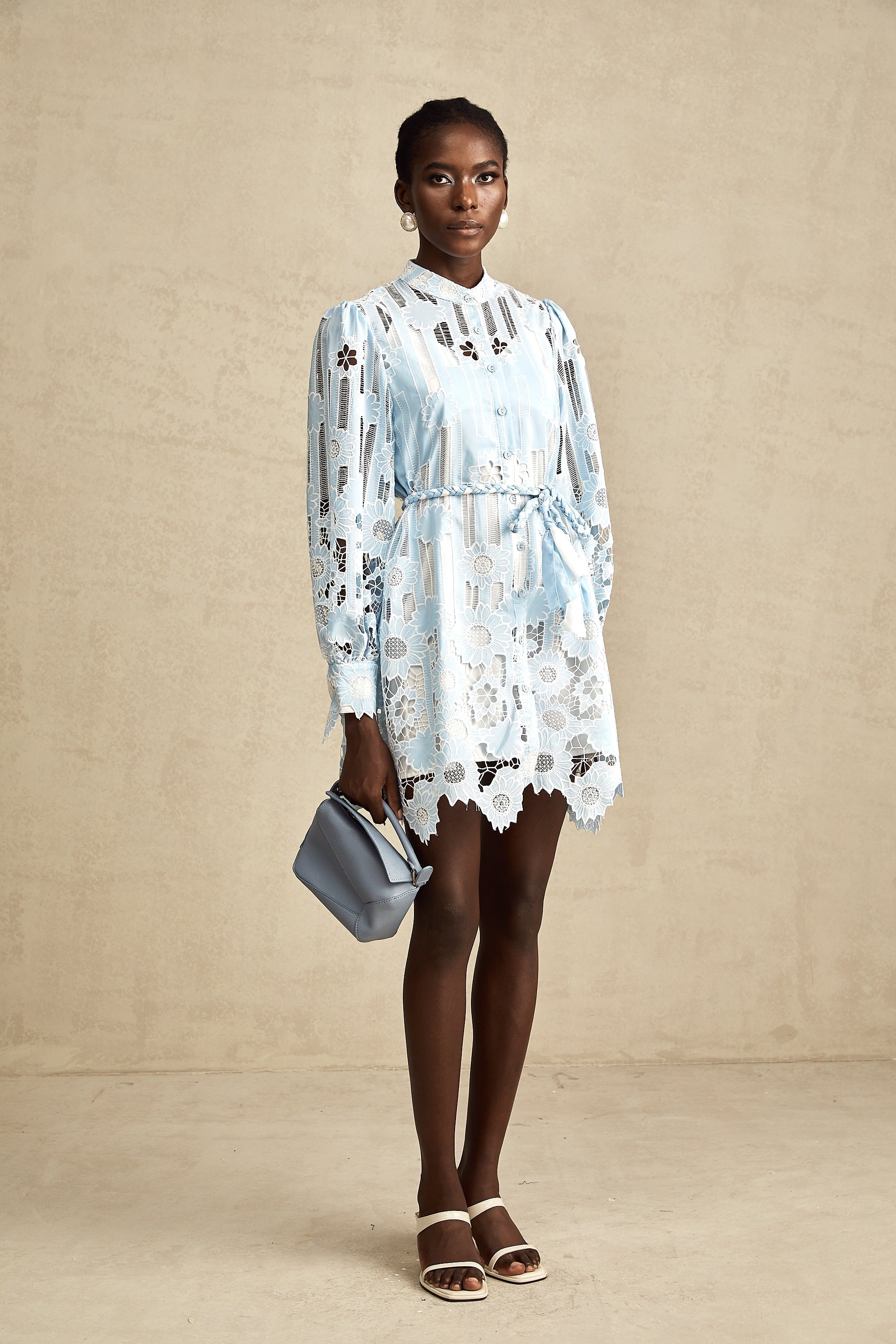 Catherine dantel mini elbise