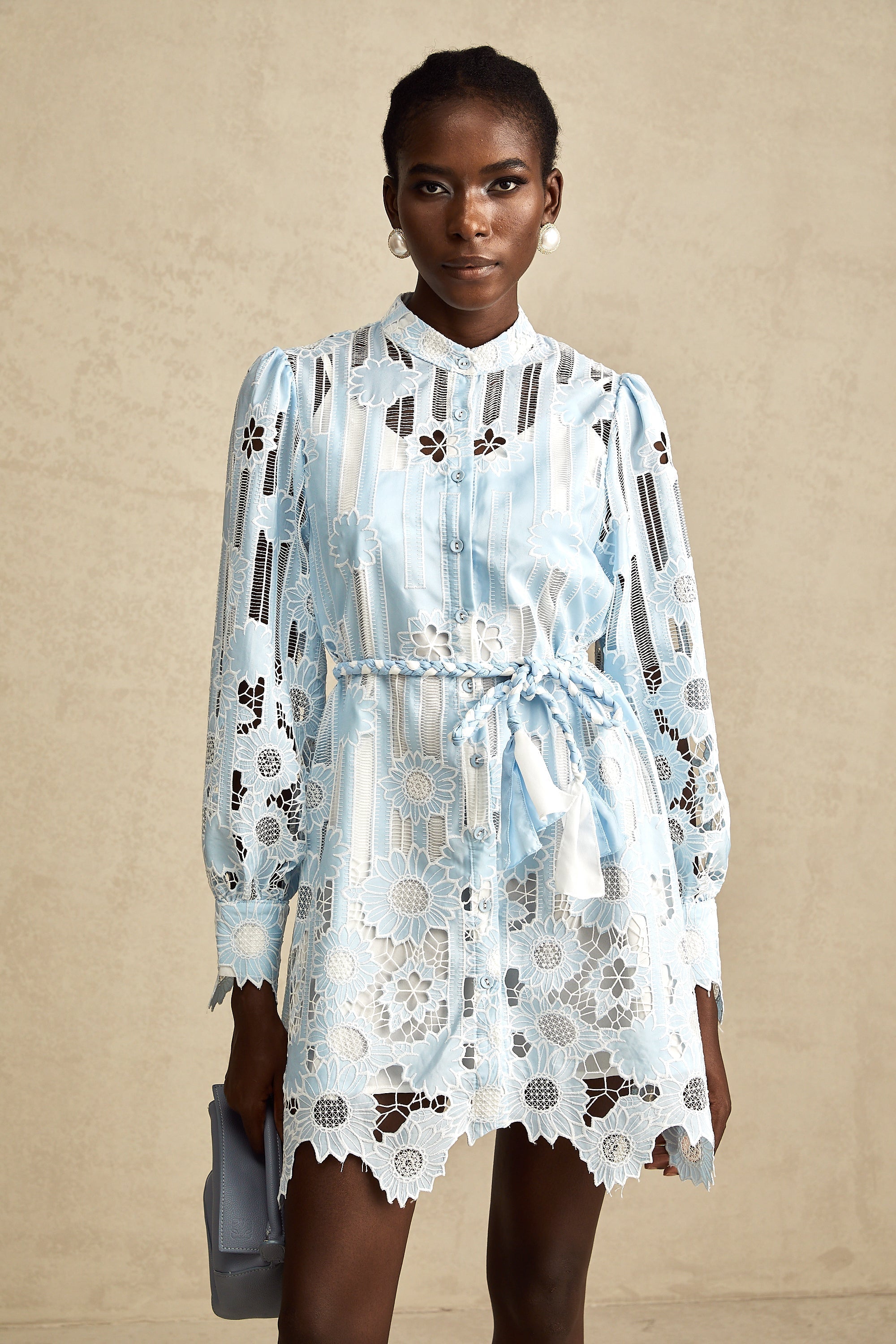 Catherine dantel mini elbise