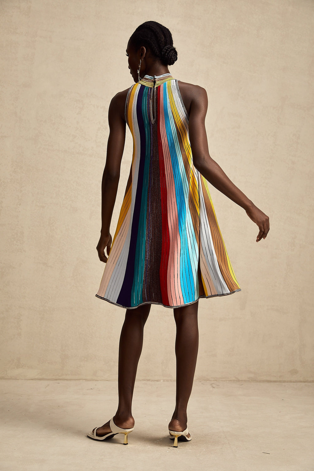 Anaïs çizgi mini elbise