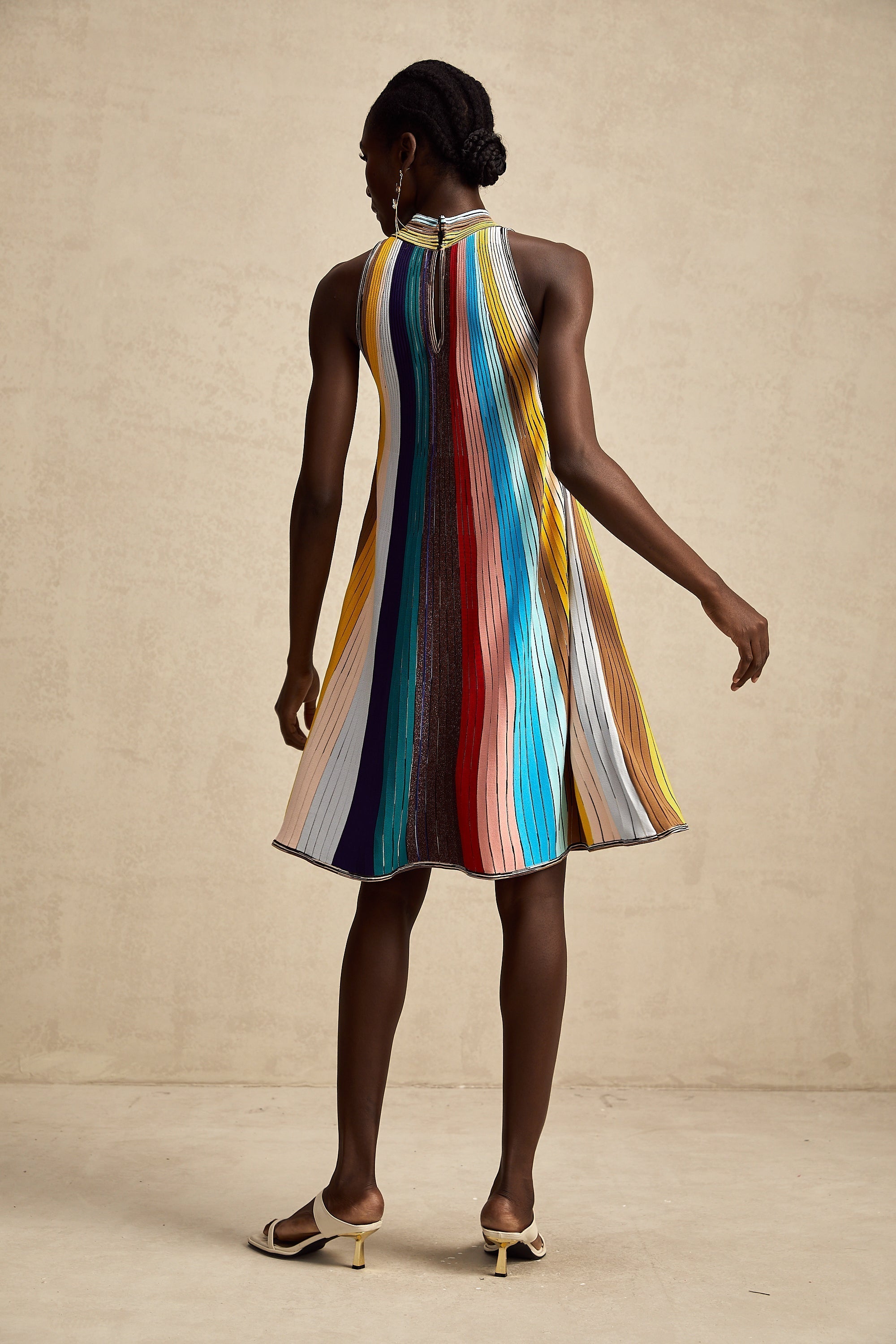 Anaïs çizgi mini elbise