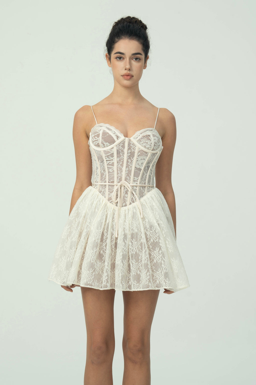 Dantel Korse Mini Elbise