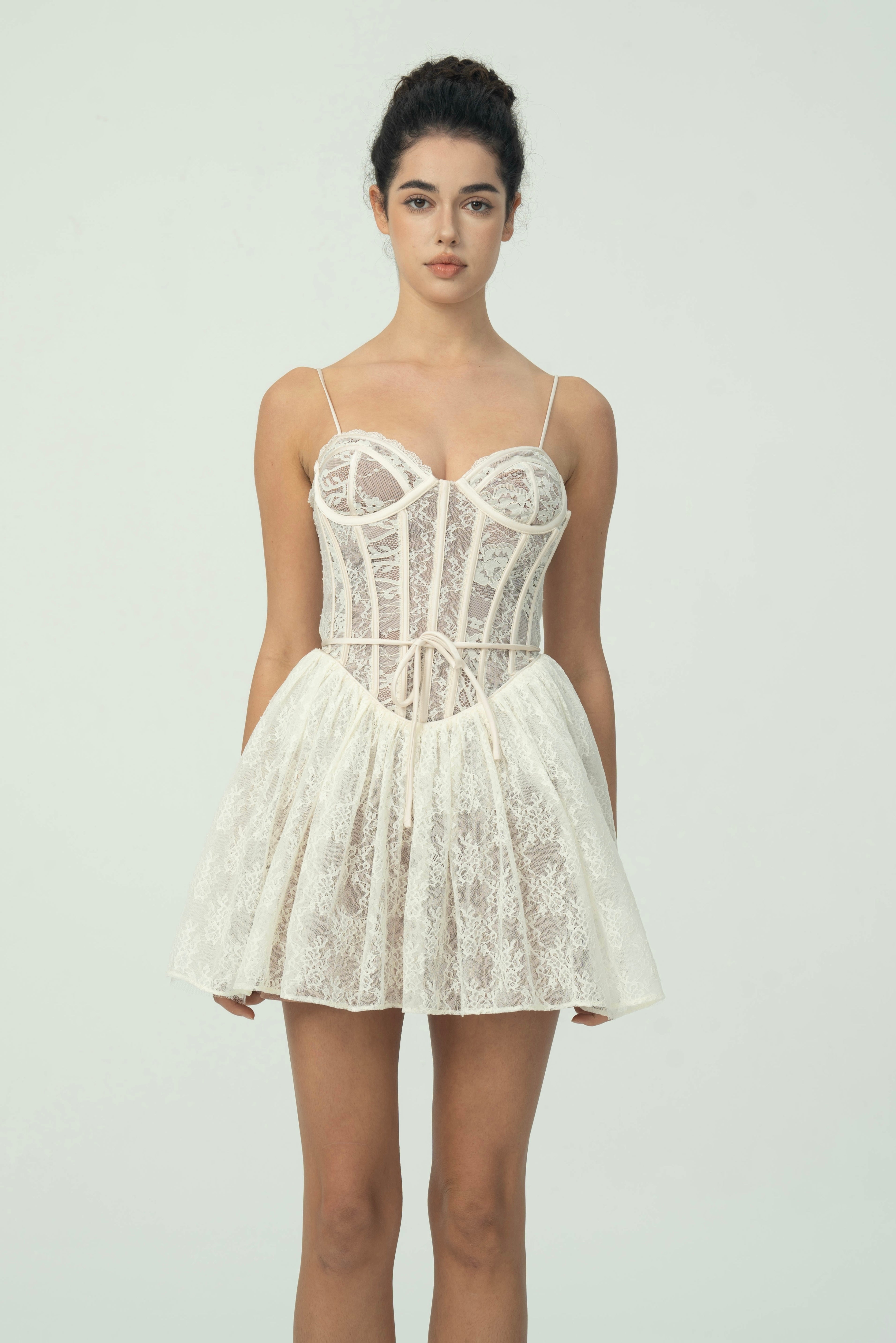 Dantel Korse Mini Elbise