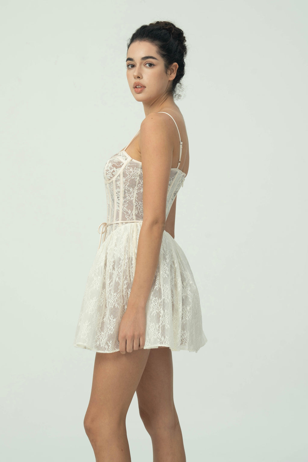 Dantel Korse Mini Elbise