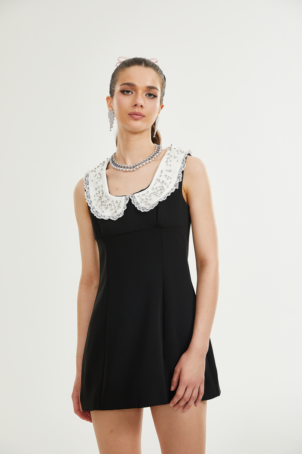 Delilah kristal mini elbise