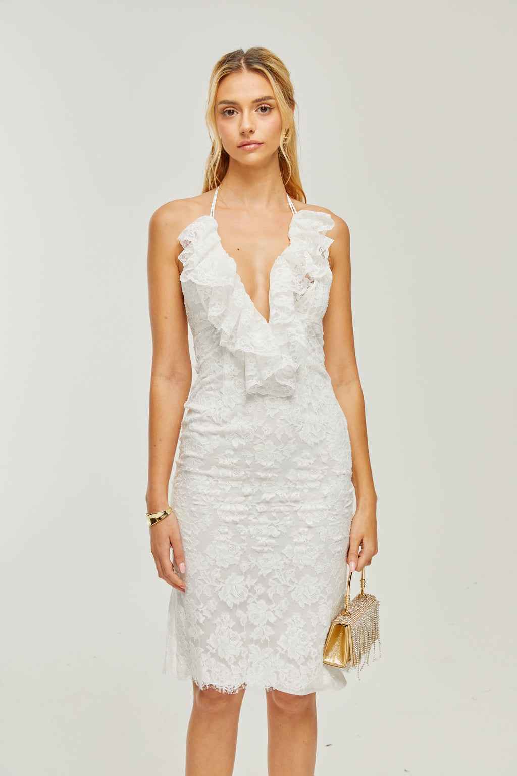 Clarabelle midi elbise