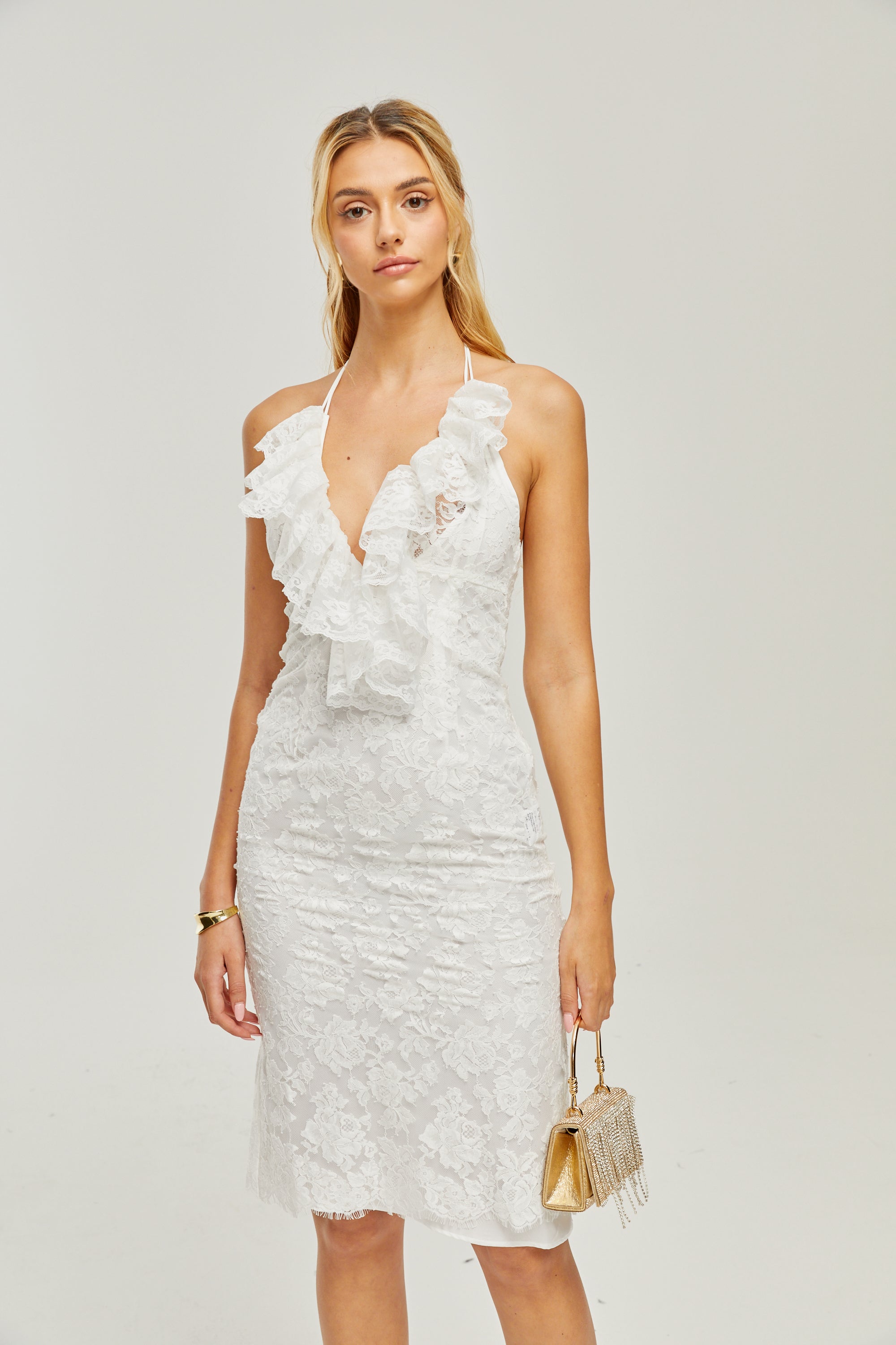 Clarabelle midi elbise