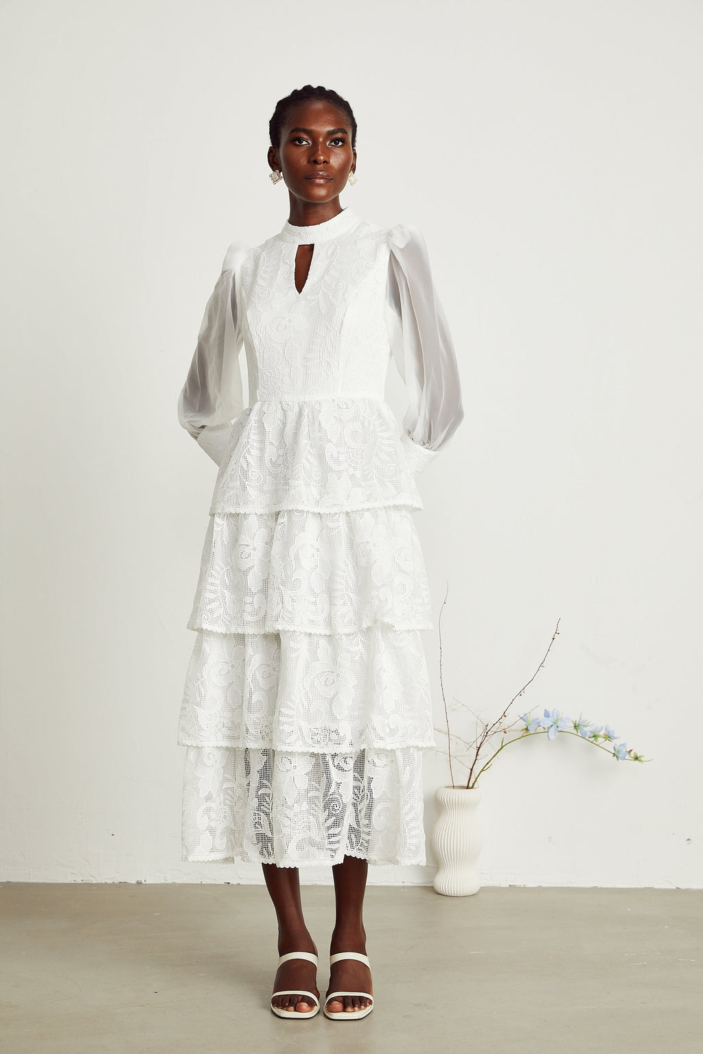 Carolina midi elbise