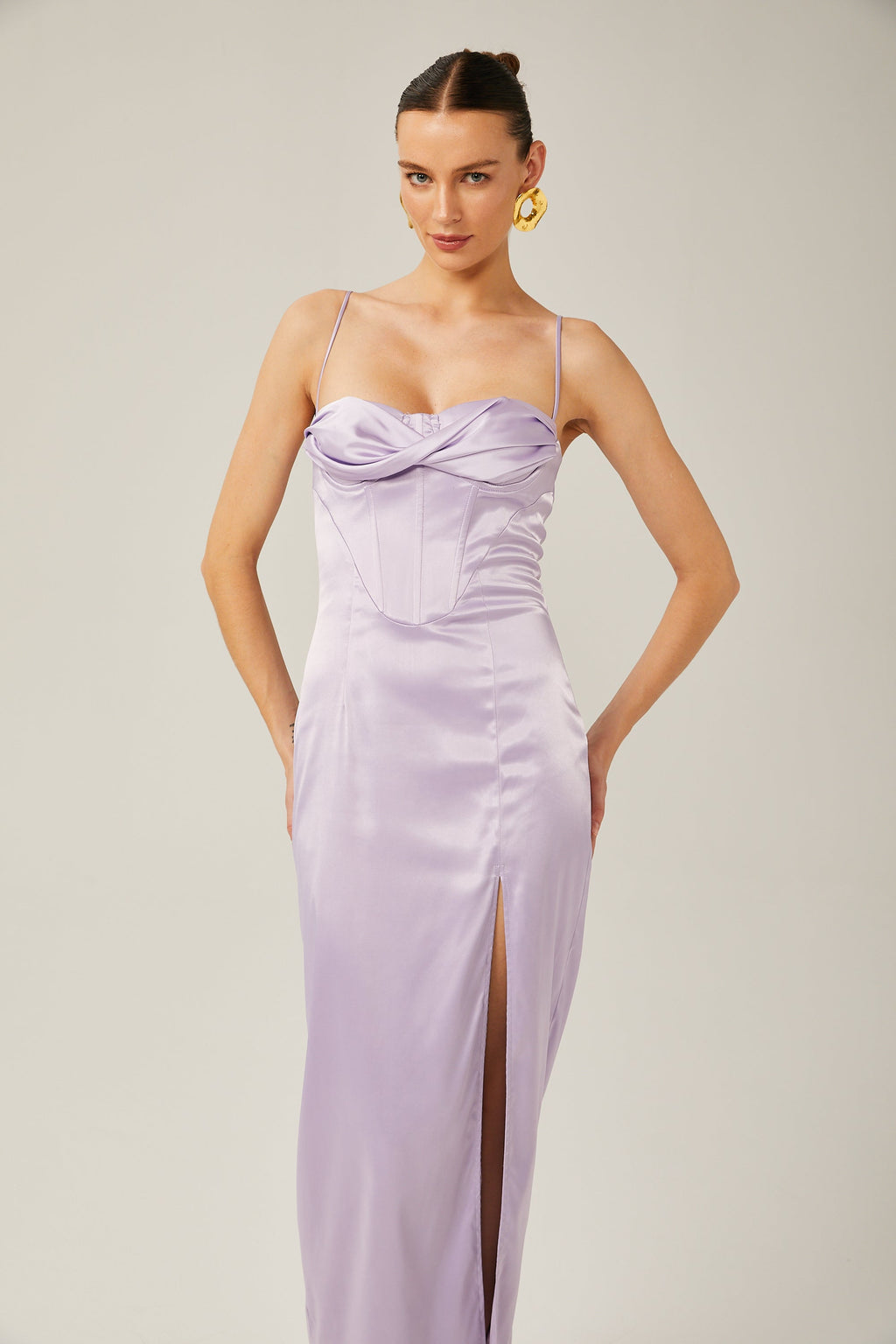 Aliénor midi elbise