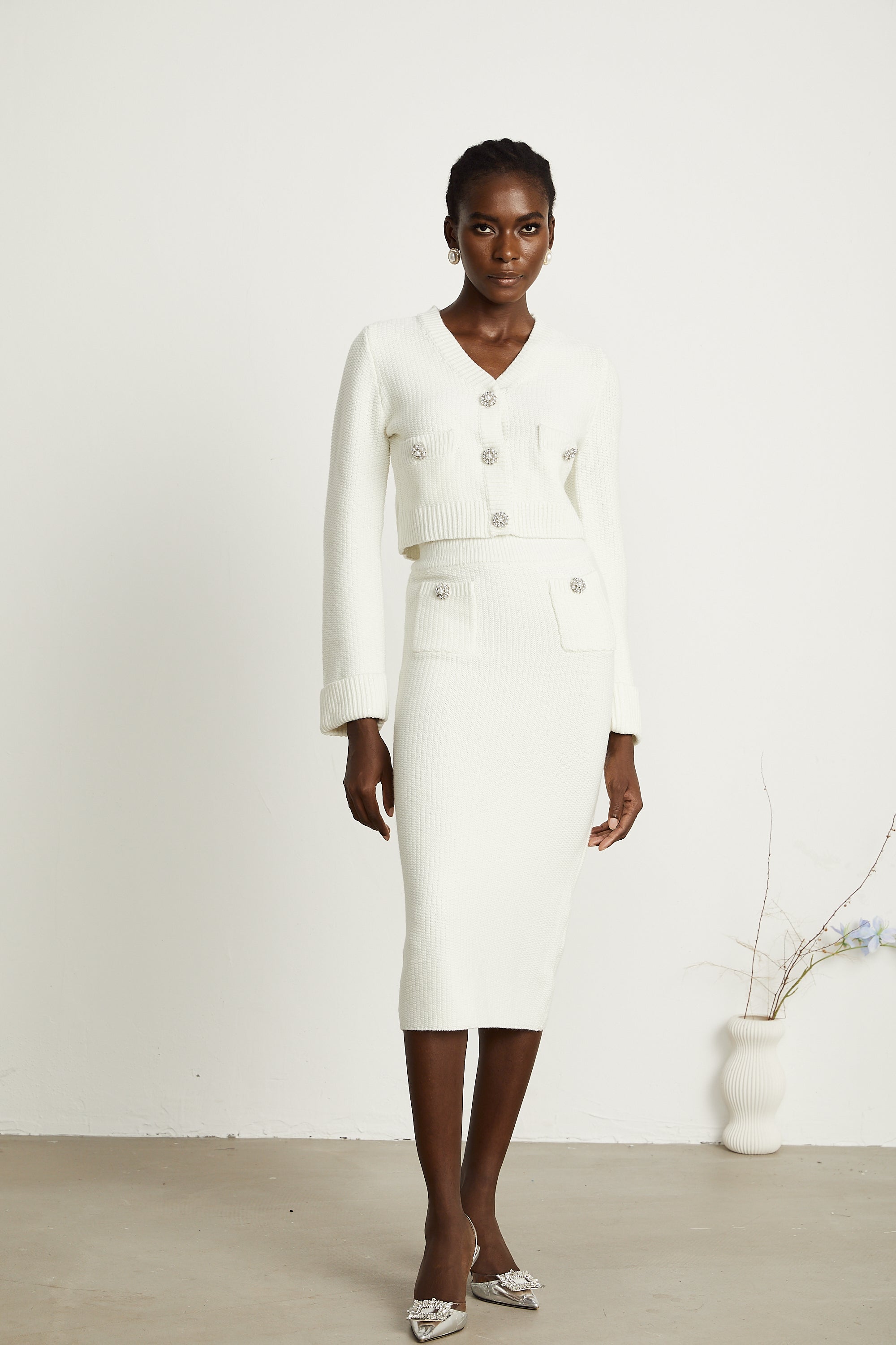 Clarisse hırka ve etek takım