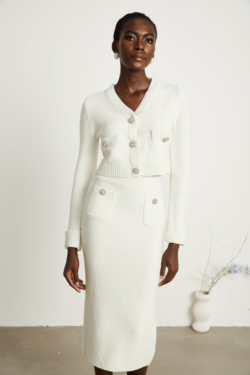 Clarisse hırka ve etek takım