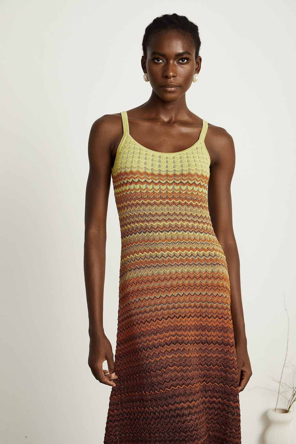 Delphine örme midi elbise