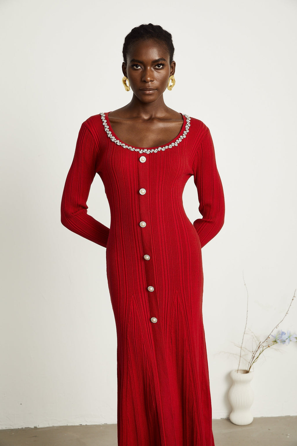 Anaxarete midi elbise