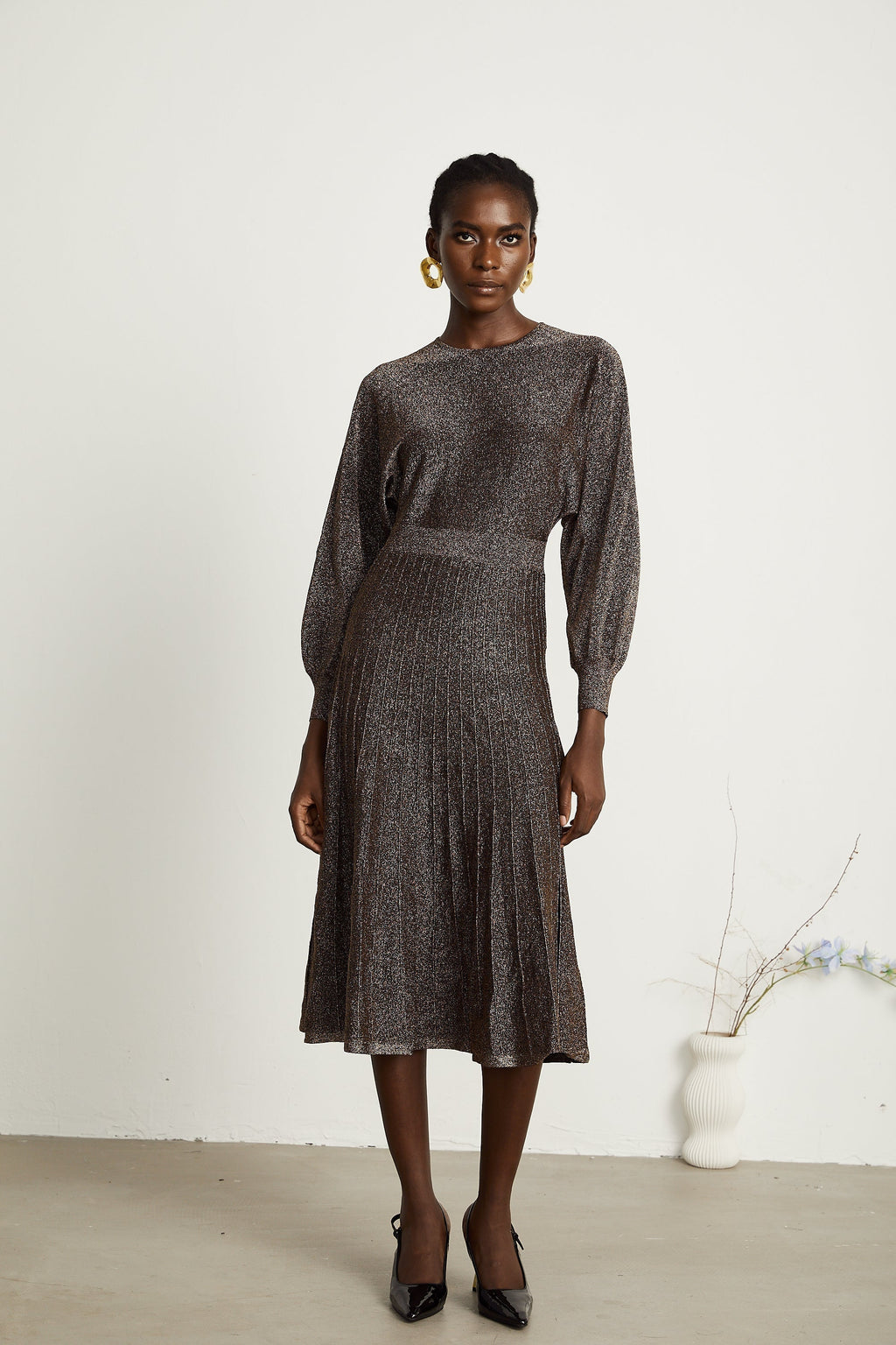 Cordélia midi elbise