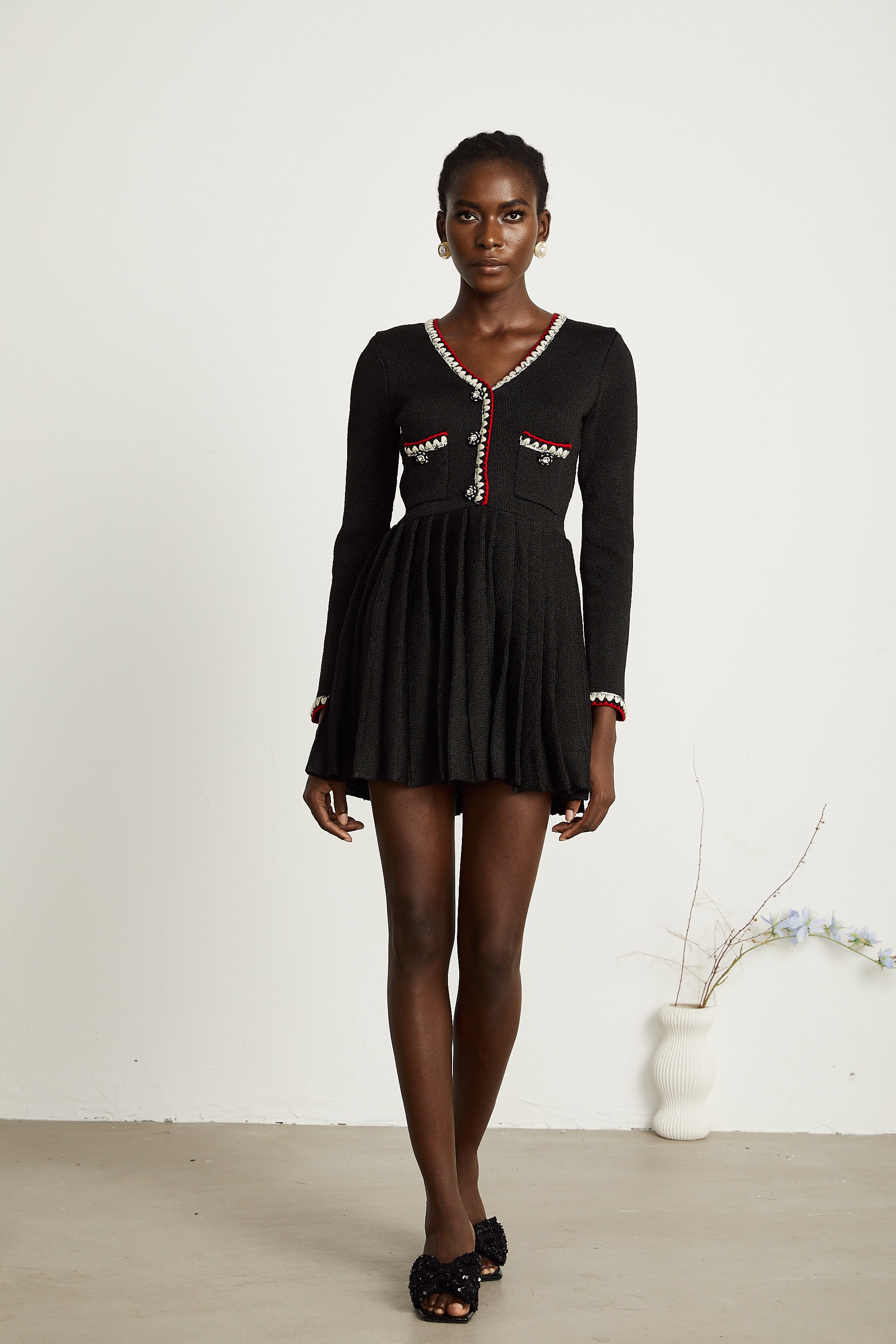 Aëlle örgü mini elbise