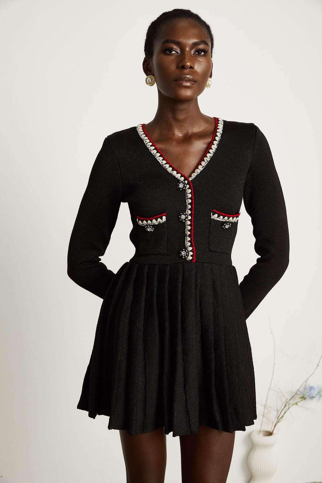 Aëlle örgü mini elbise