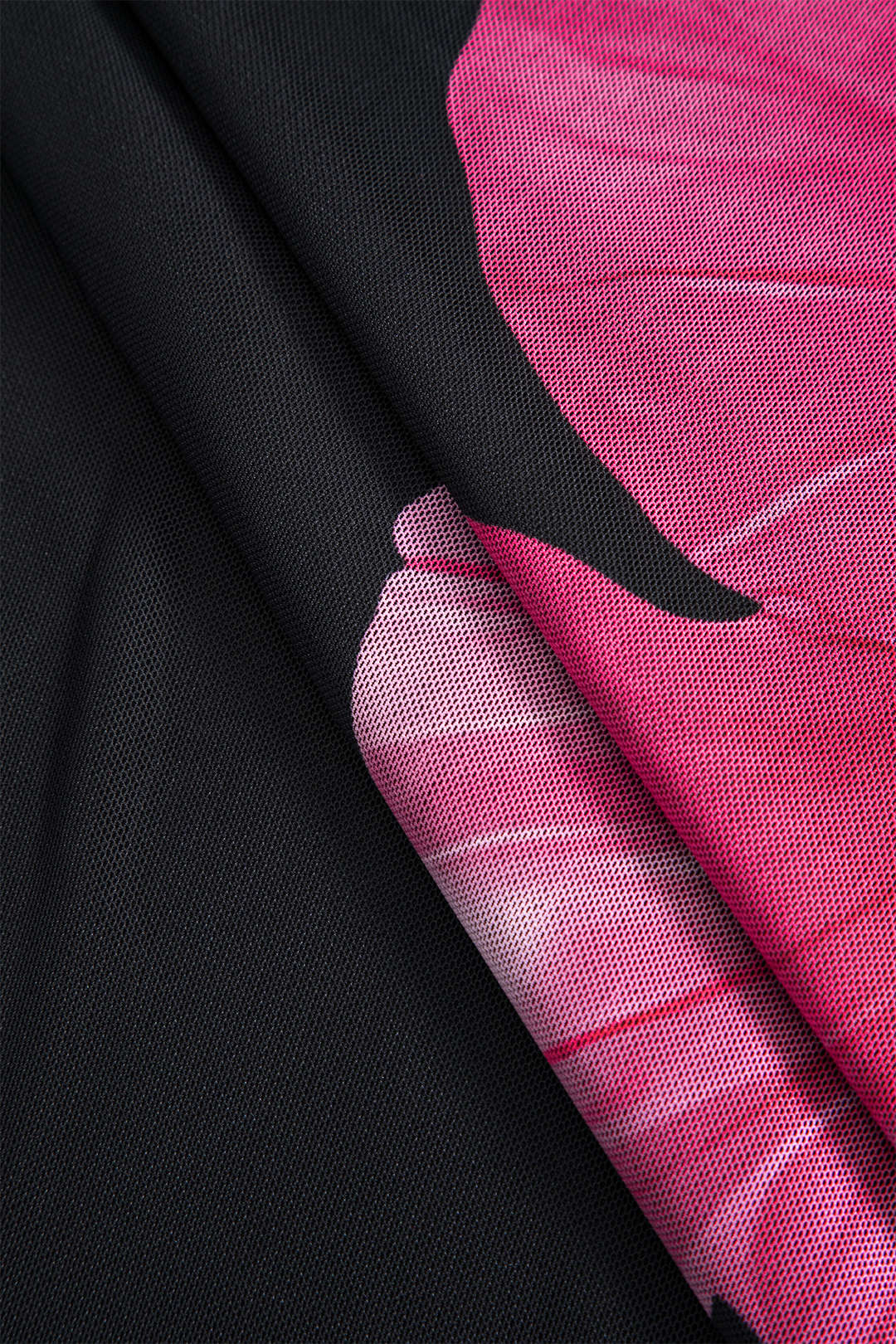 Çiçek Desenli File Bodycon Midi Elbise