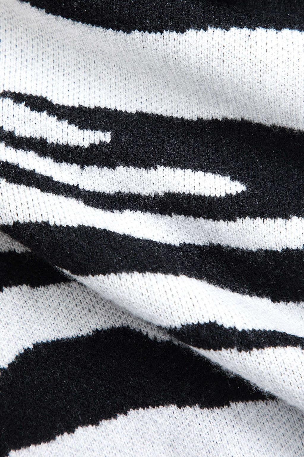 Büyük Beden Soyut Baskı Kazak midi Elbise