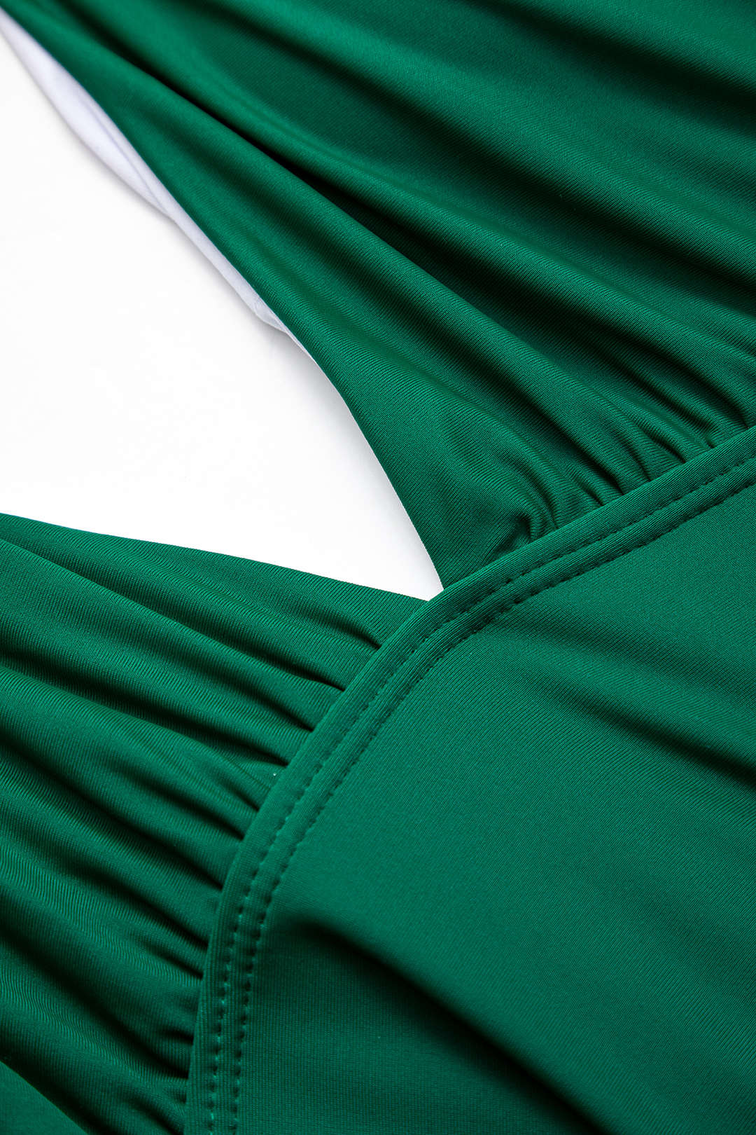 Büzgülü Çapraz Askılı Sırt Dekolteli Karın Toparlayıcı Tek Parça Mayo