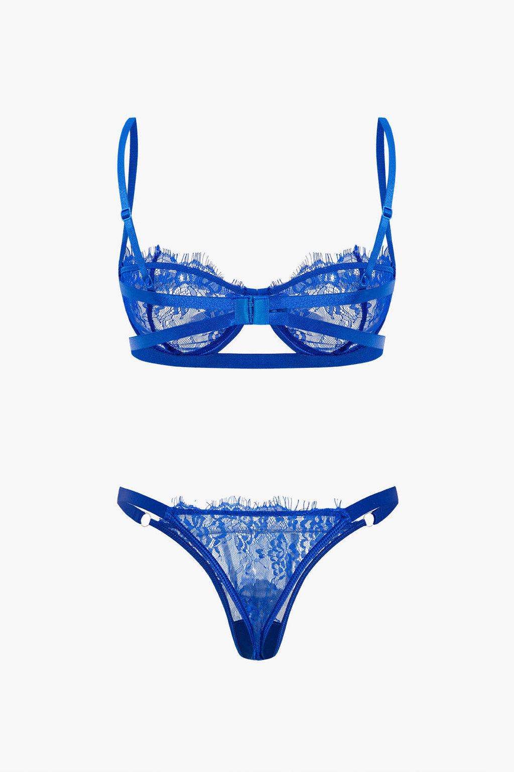 Dantel Metal Halka Detaylı İki Parça Bustiyer