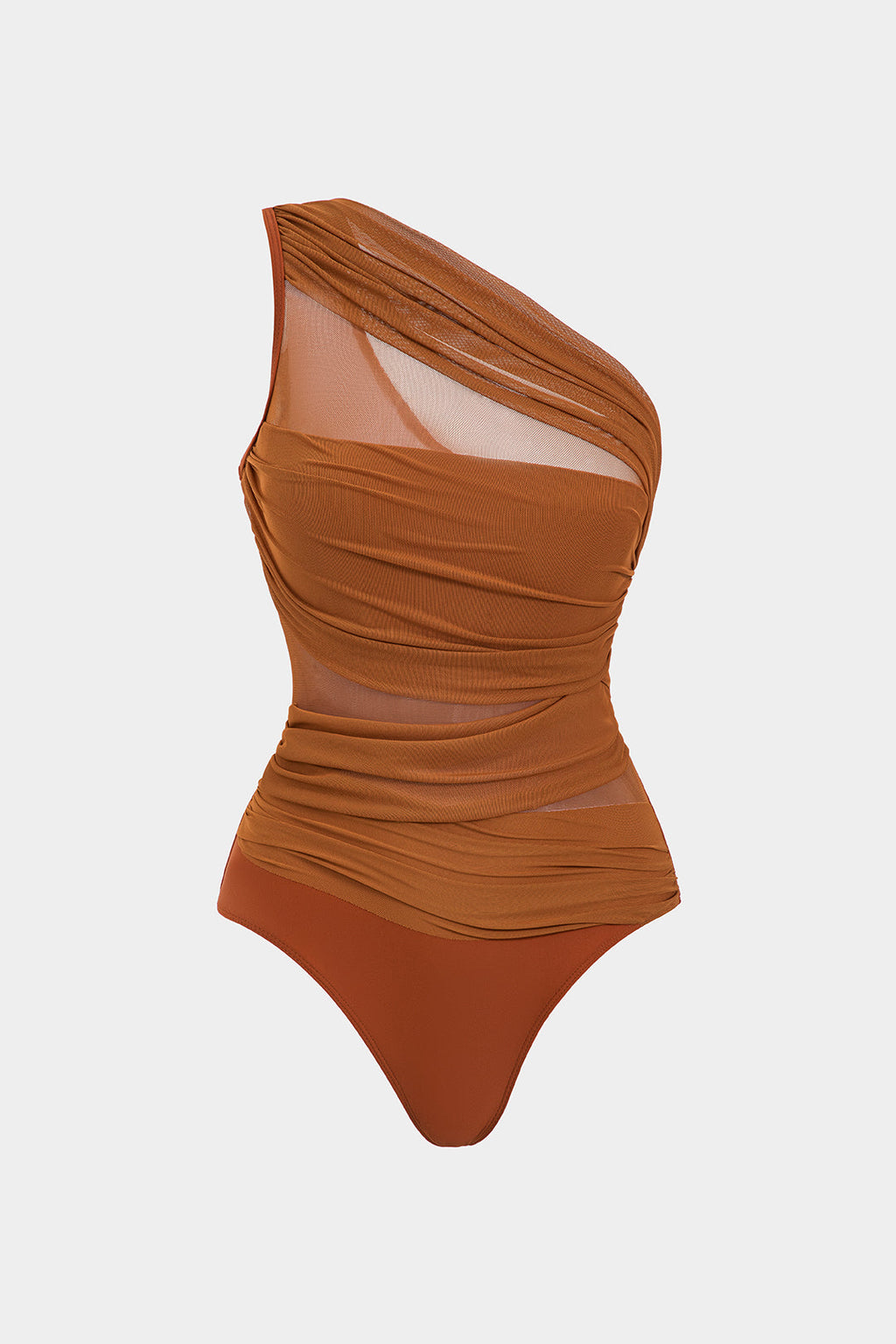 Büzgülü Asimetrik Karın Toparlayıcı Mayo ve Mayo Eteği Pareo Takımı