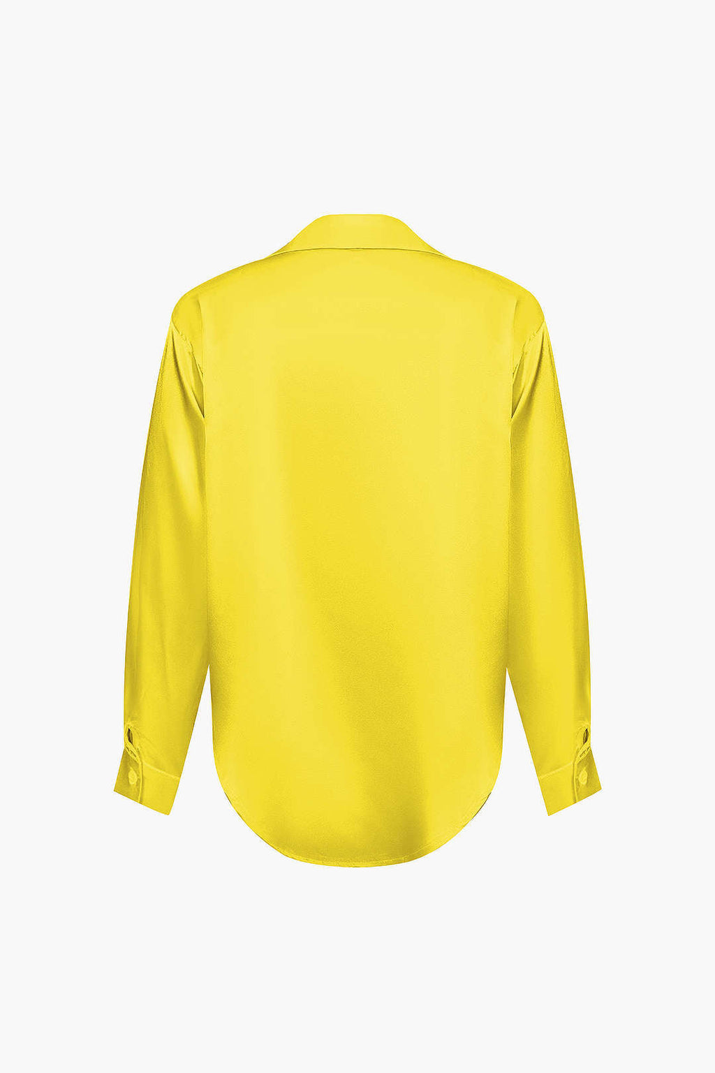 Basic Katı Saten Uzun Kollu Gömlek