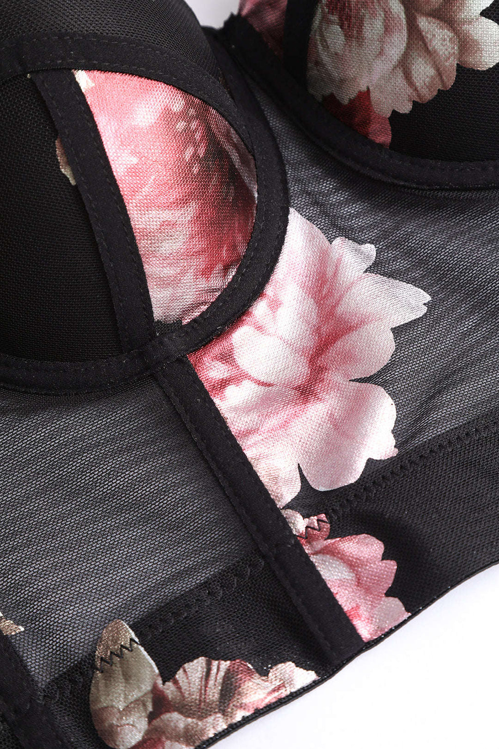 Çiçek Desenli Büstiyer Top