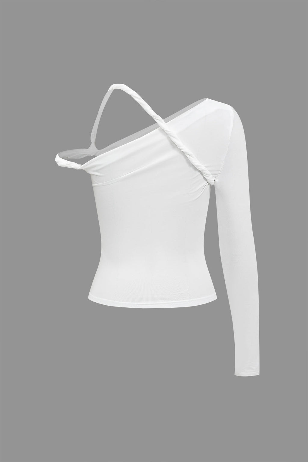 Asimetrik Tasarımlı Uzun Kollu top