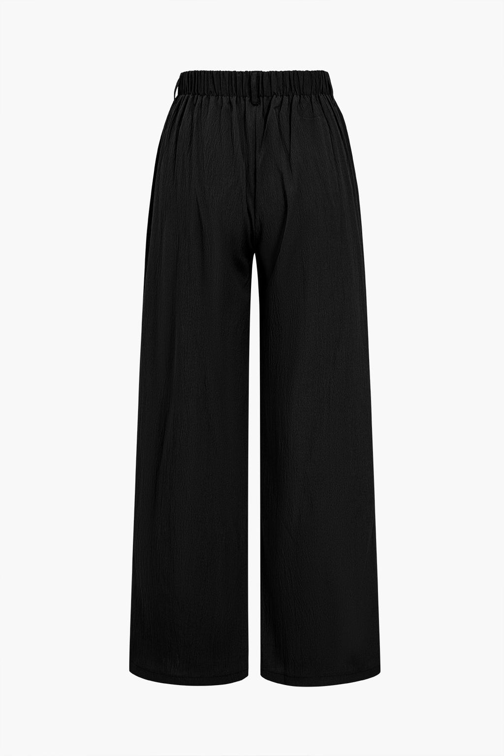 Basic Katı Dantelli Geniş Paça Pantolon