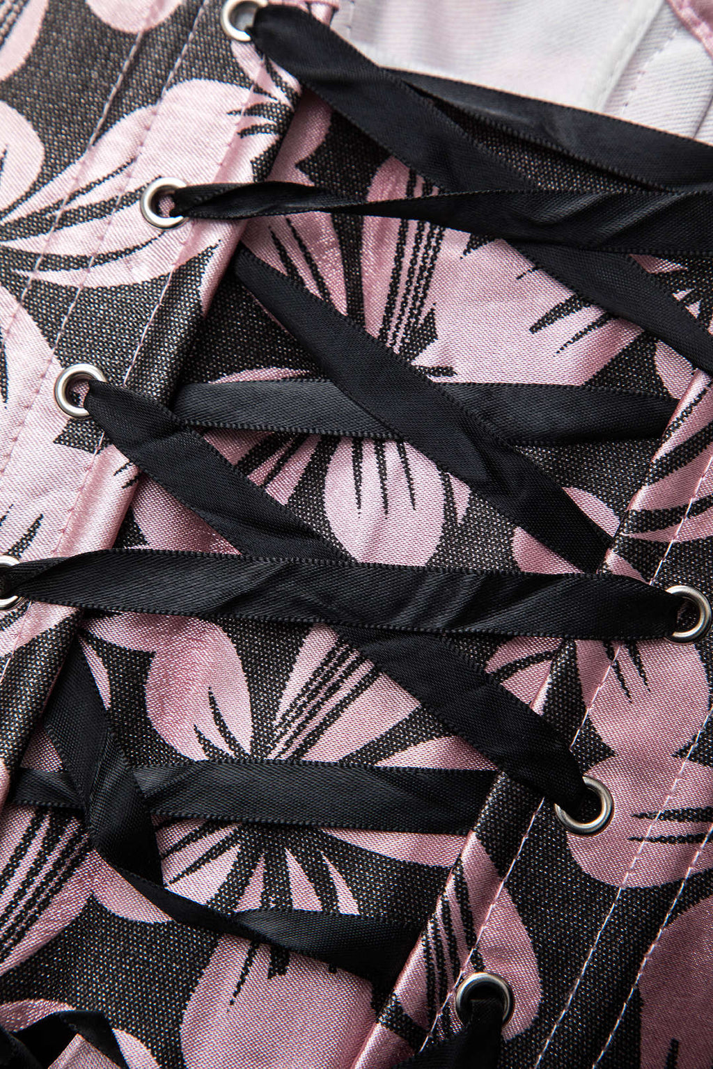 Çiçek Desenli Aplike Detaylı Korse Tüp Üst