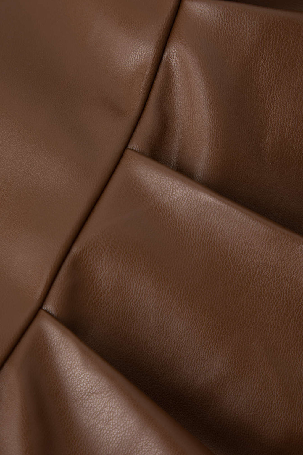 Asimetrik Dantelli Deri Mini Etek