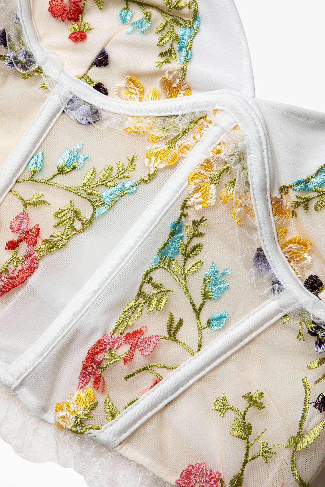 Çiçek İşlemeli Korsaj Büstiyer