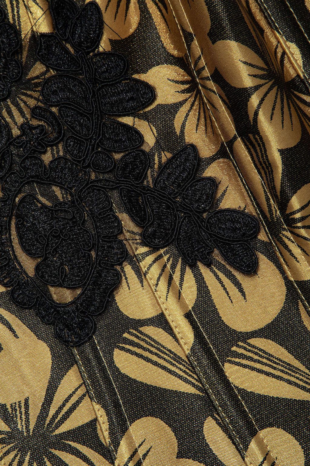 Çiçek Desenli Aplike Detaylı Korse Tüp Üst