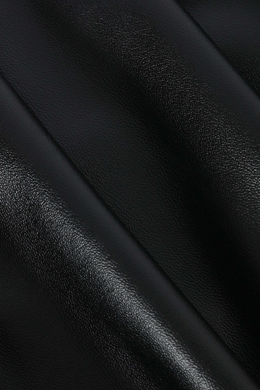 Büyük Beden Deri Dantelli Fermuarlı Etek