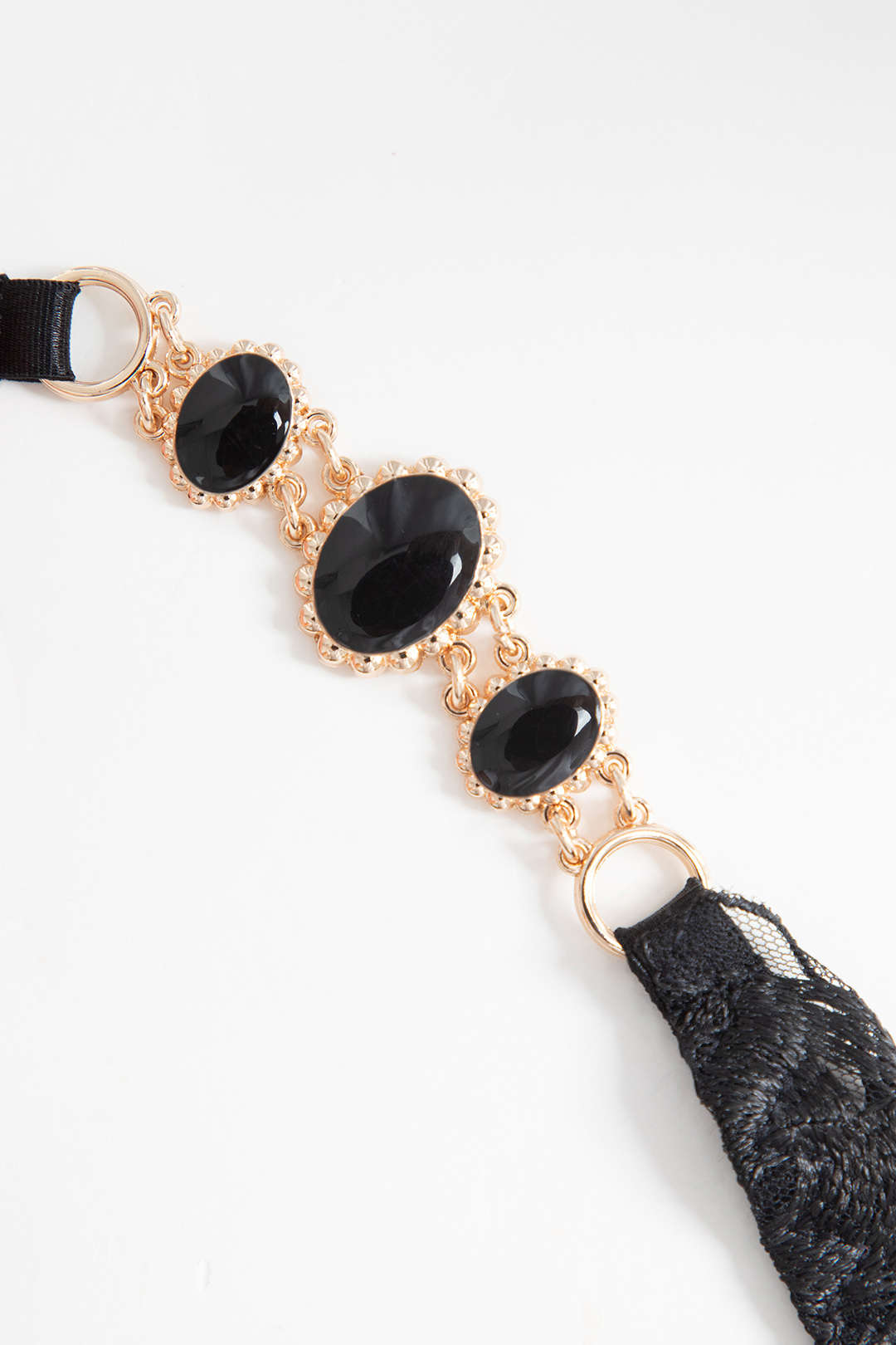 Dantel Metalik Zincir Nakışlı Jartiyer Takımı