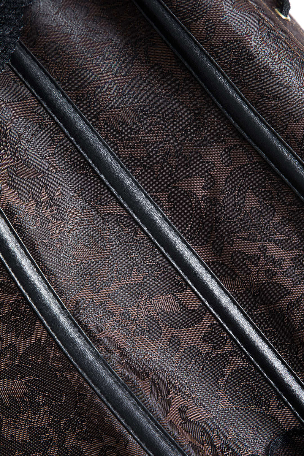 Dantel Jacquard Metalik Düğmeli Sırt Askılı Korse