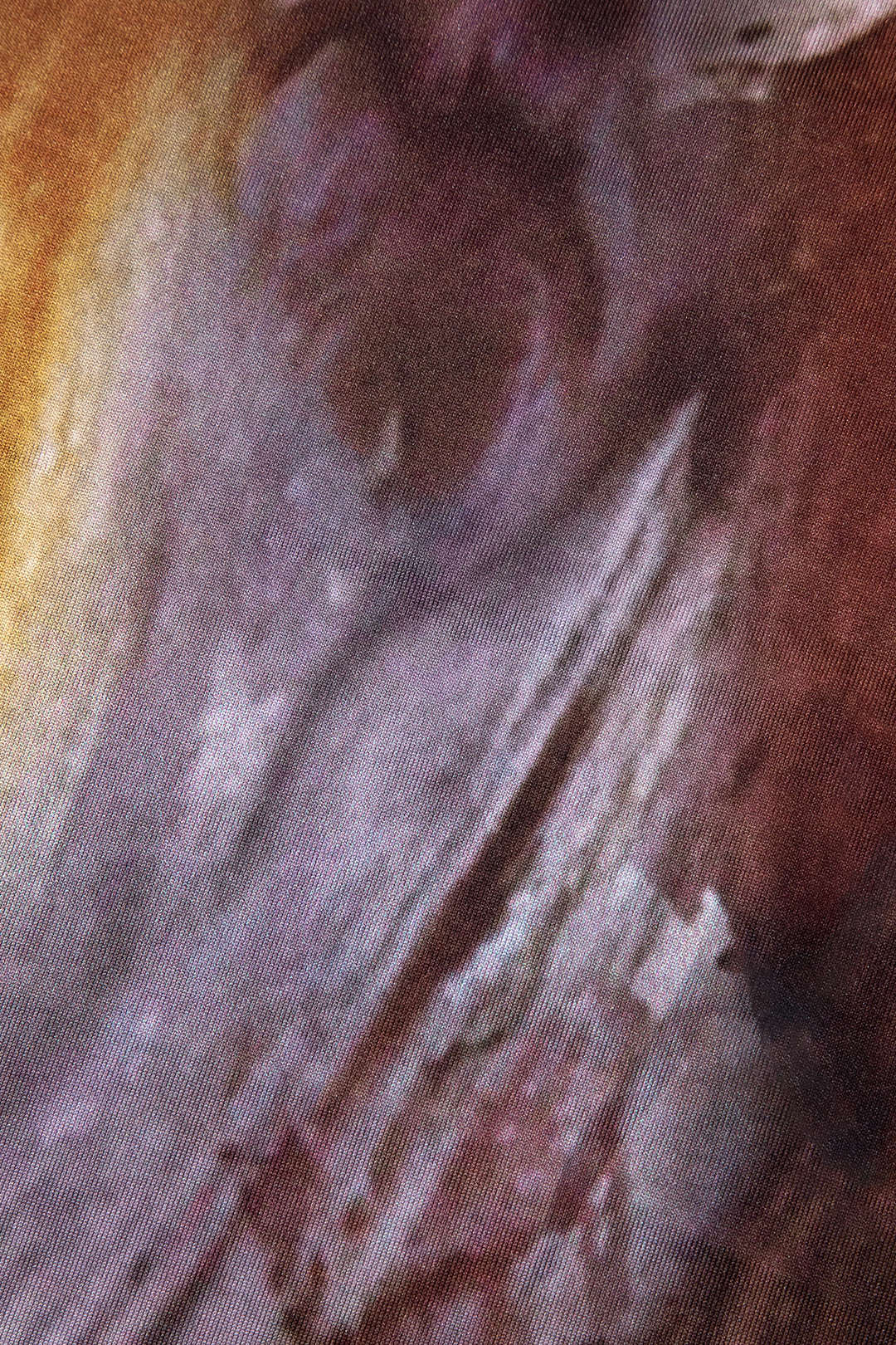 Batik Uzun Kollu Düşük Omuz Midi Elbise