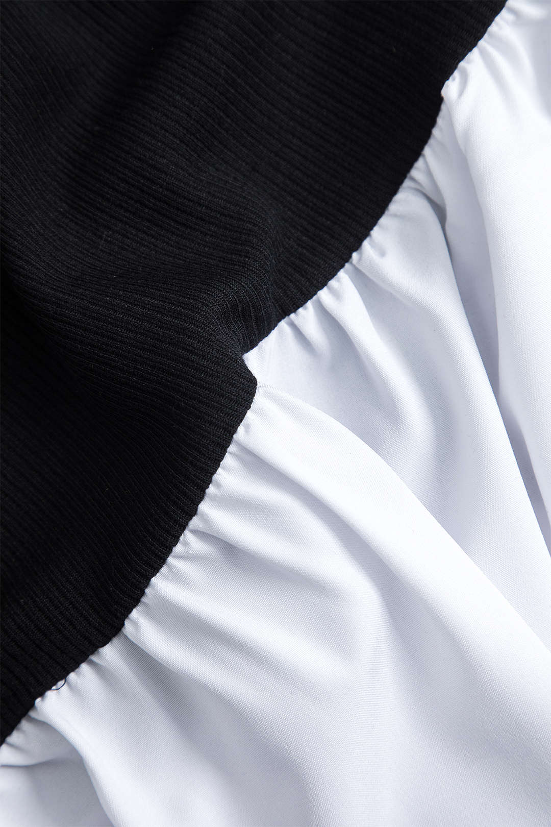 Büyük Beden Uzun Kollu Yuvarlak Yaka Patchwork Midi Elbise