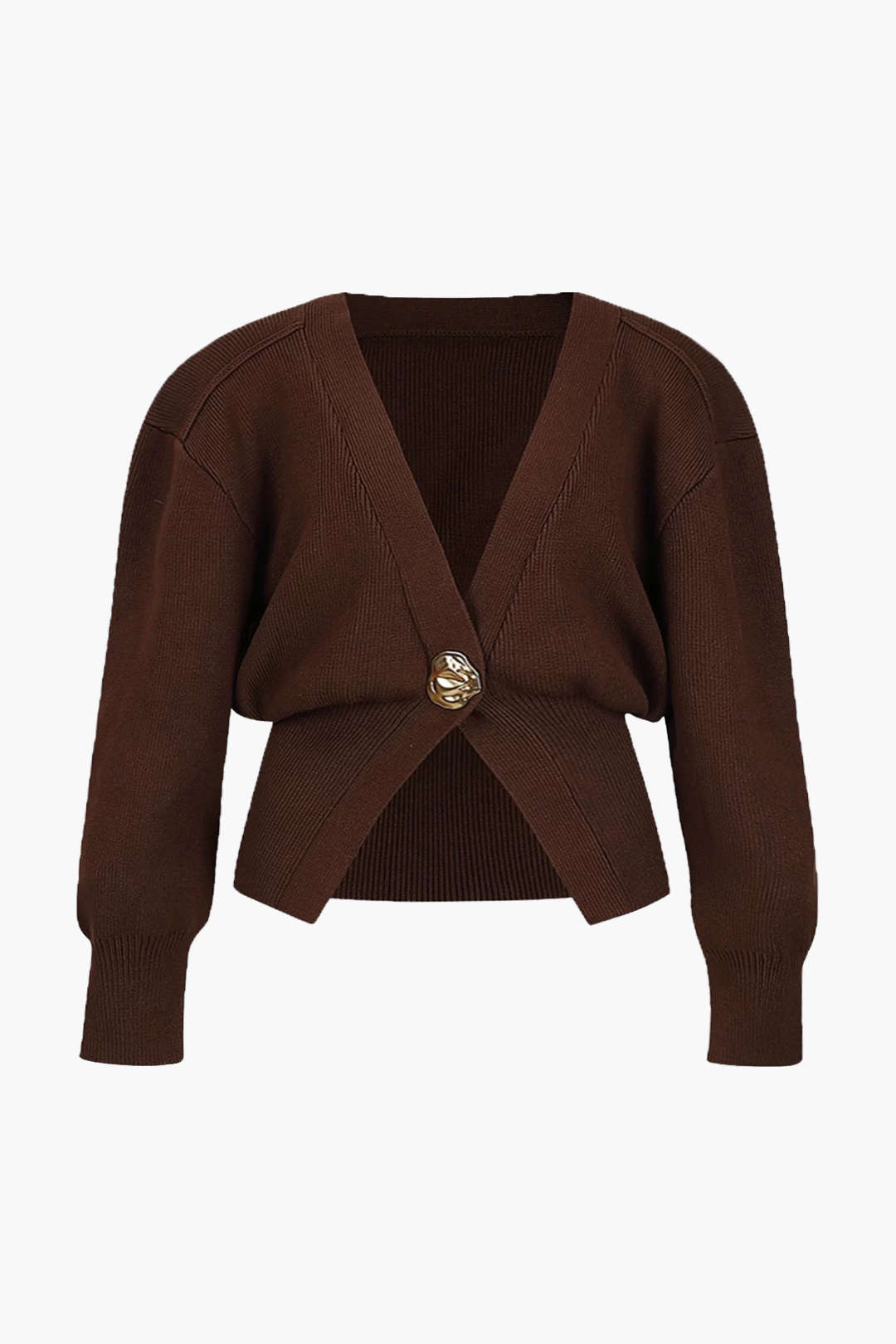 Büyük Beden Düz Triko V Yaka Hırka