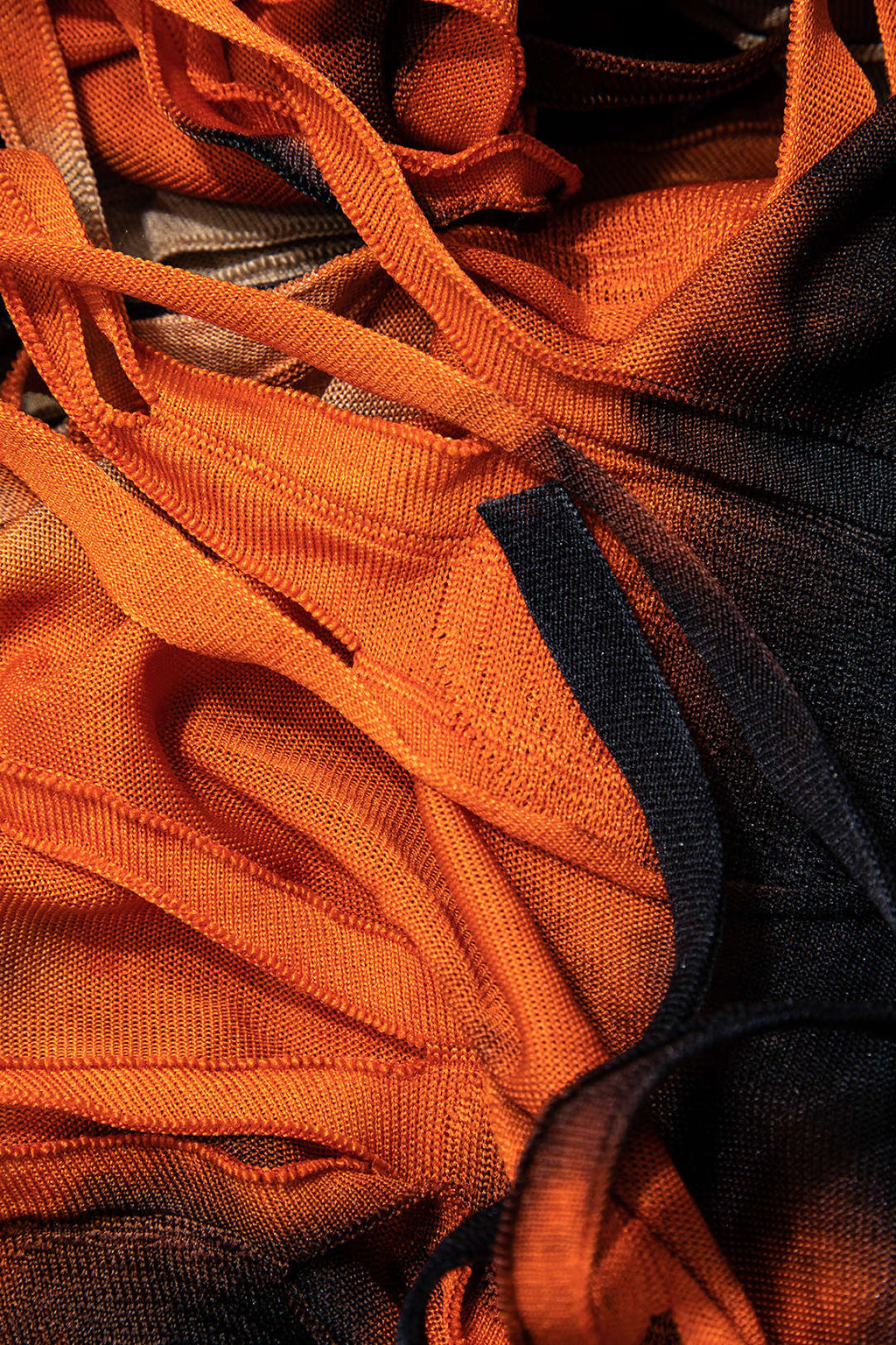 Batik Eskitme File Yırtmaçlı Boyundan Bağlamalı maksi Elbise