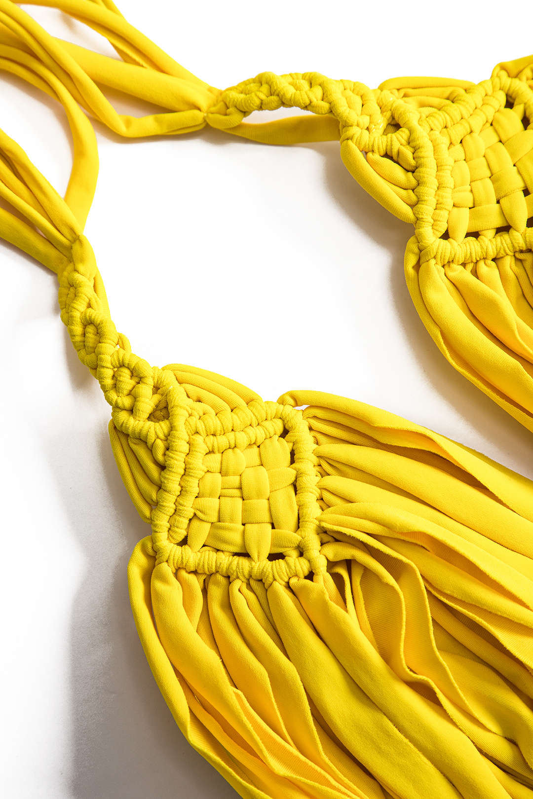 Buruşuk Bağcıklı Askılı Bikini Takımı