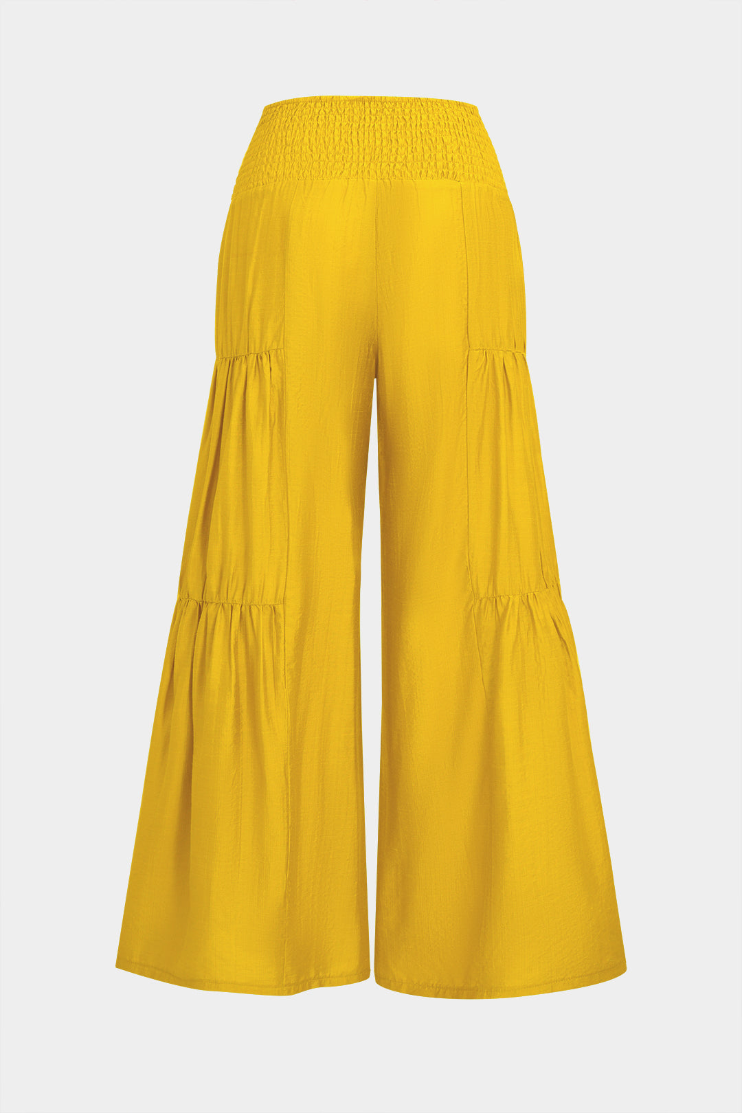 Büzgü Detaylı Kısa Kollu Üst ve Bağlamalı Bol Paça Pantolon Takımı