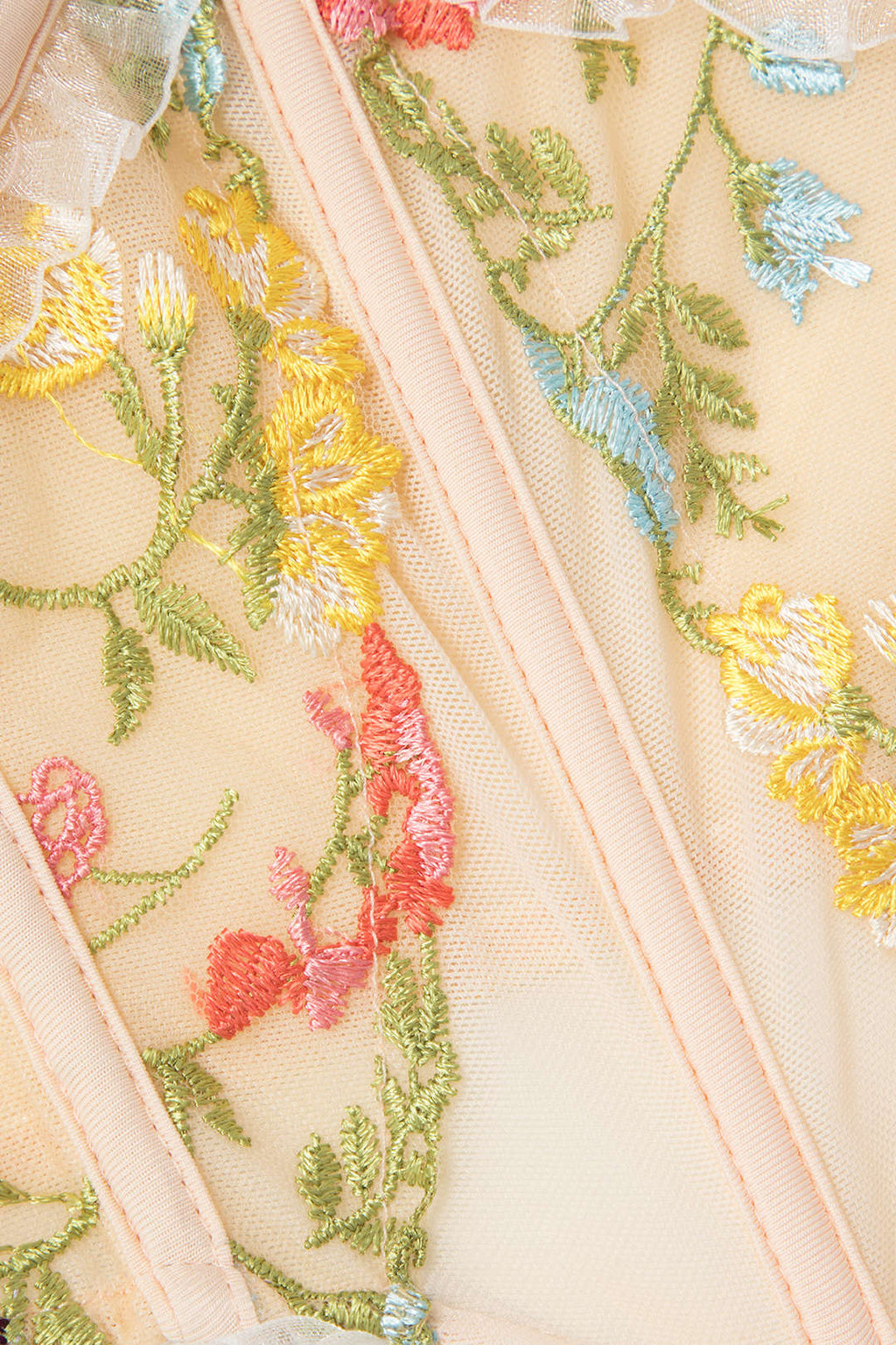 Çiçek İşlemeli Korsaj Büstiyer