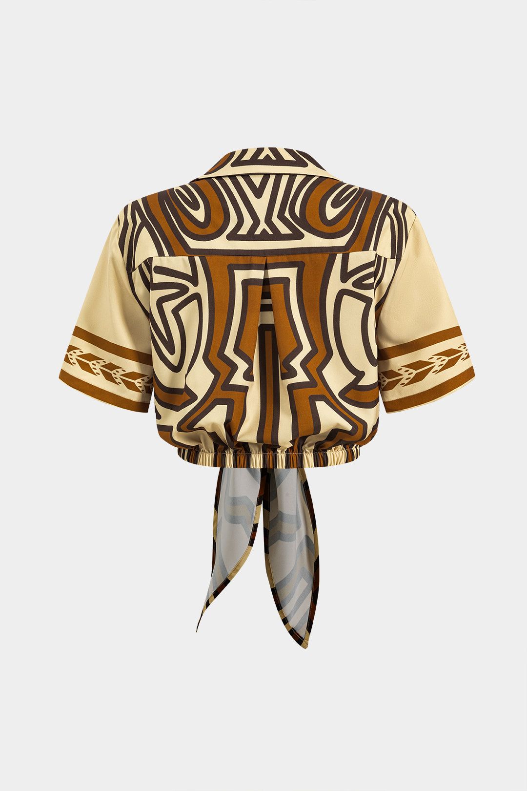 Bohem Desenli Büzgülü Bağcık Detaylı Büküm Düğümlü Fermuarlı Set