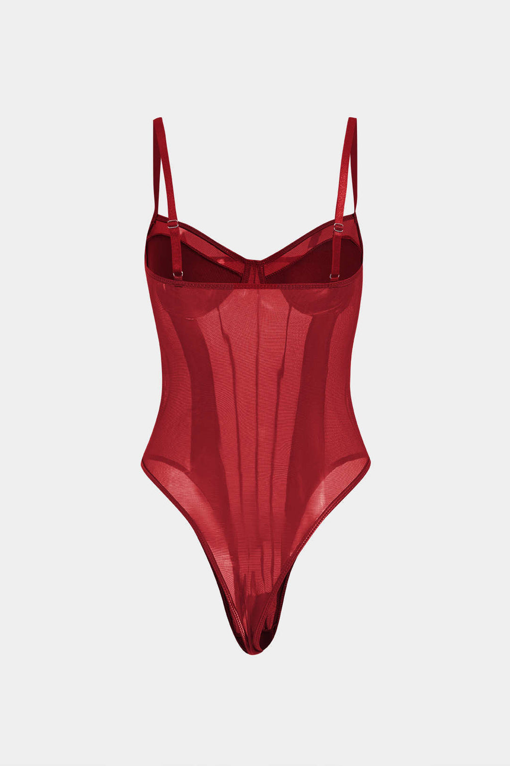 Ağ Detaylı Sırt Açık Şeffaf Patchwork Korseli Askılı Bodysuit