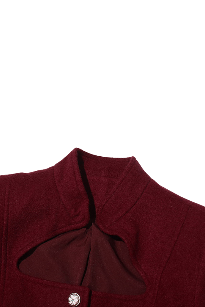 Darcy Cut-Out Kaşe Ceket