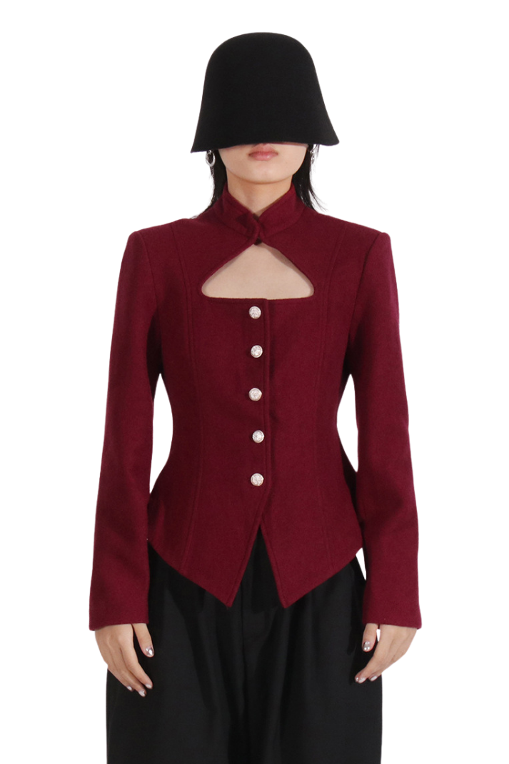 Darcy Cut-Out Kaşe Ceket