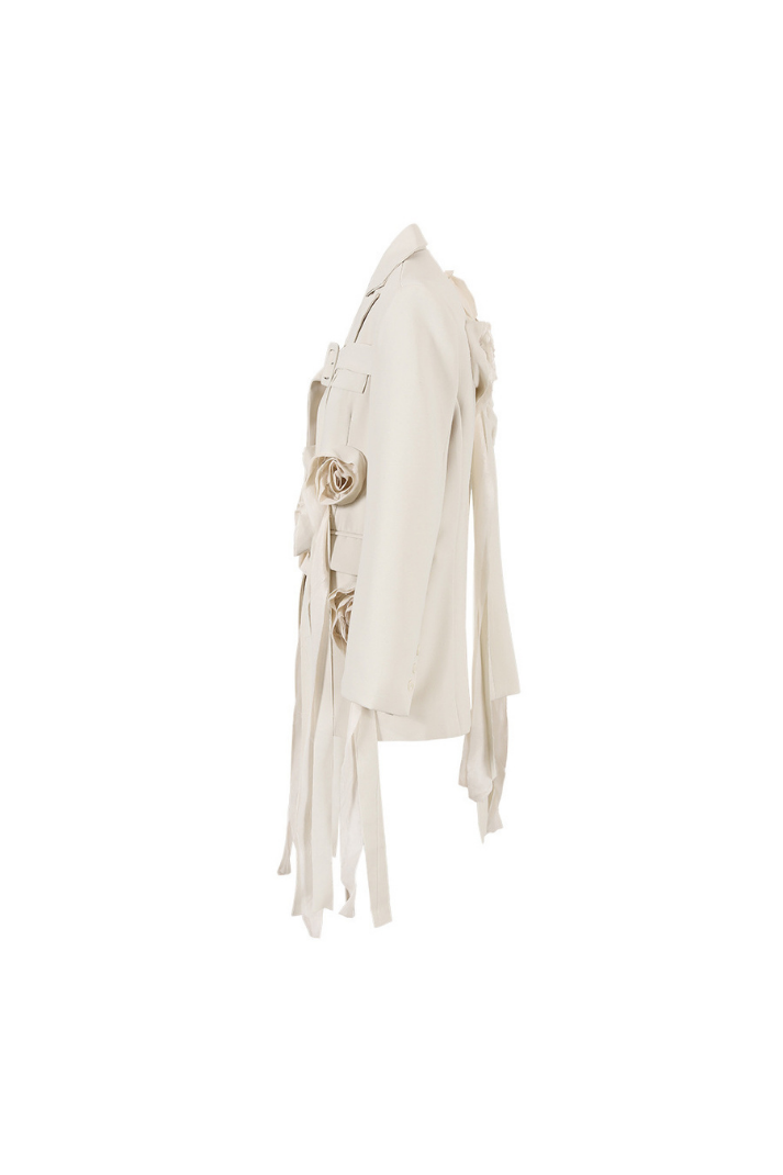 Clara Çiçek Aplikeli Kurdele Tasarımlı Blazer Ceket