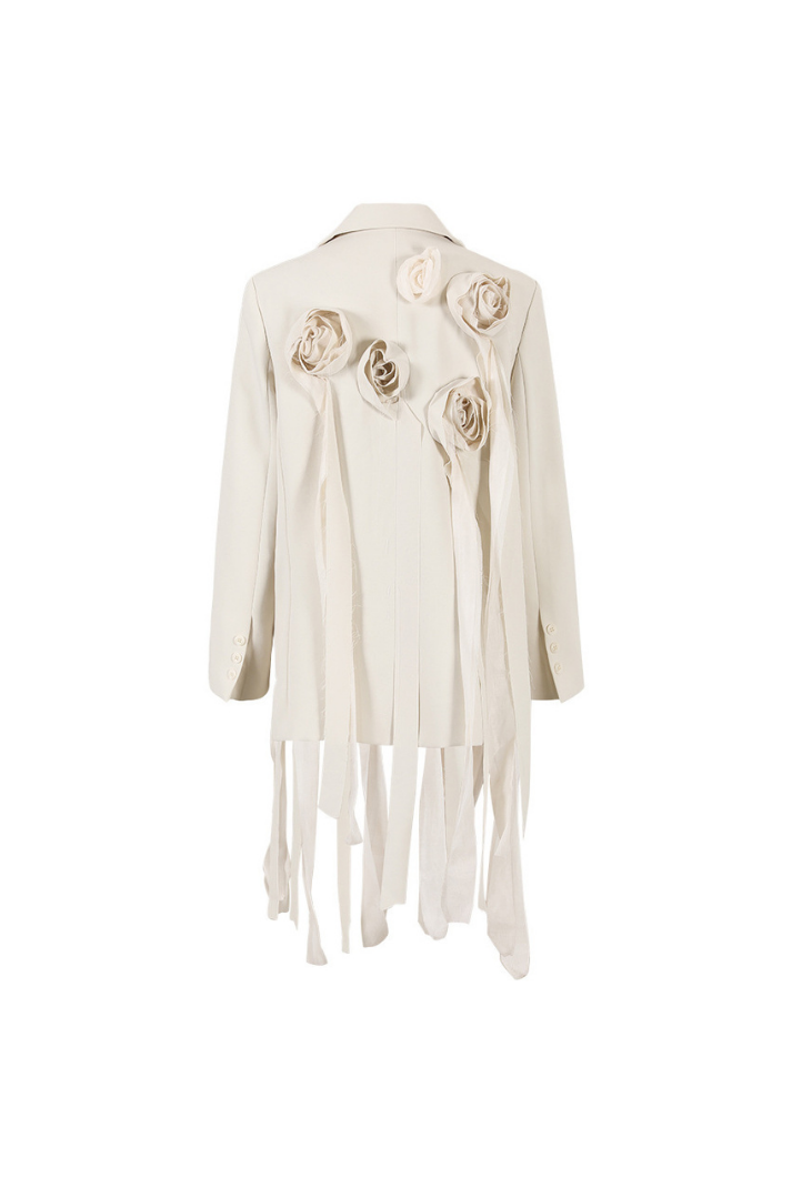 Clara Çiçek Aplikeli Kurdele Tasarımlı Blazer Ceket