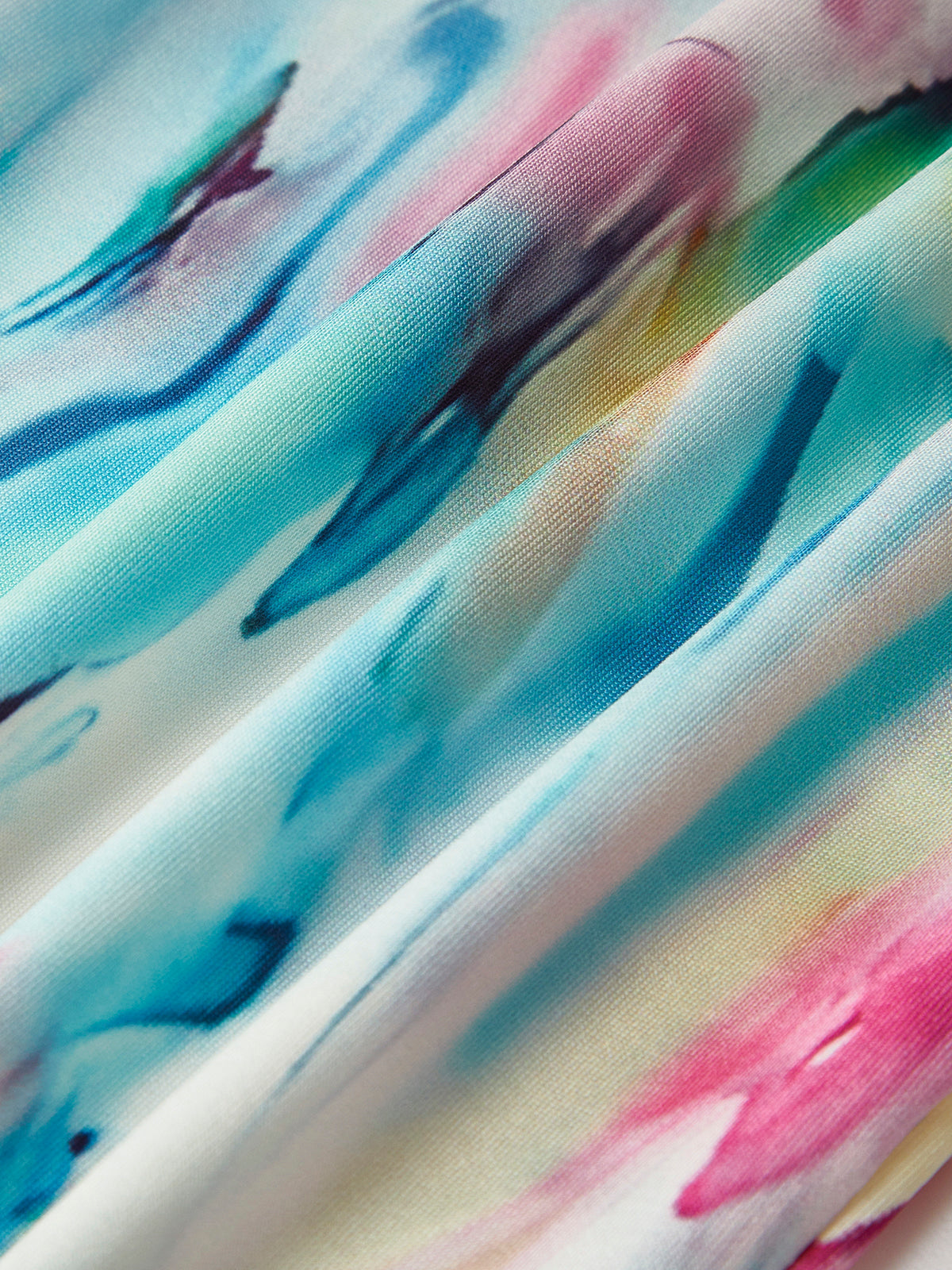 Baskılı Yırtmaçlı Midi Elbise