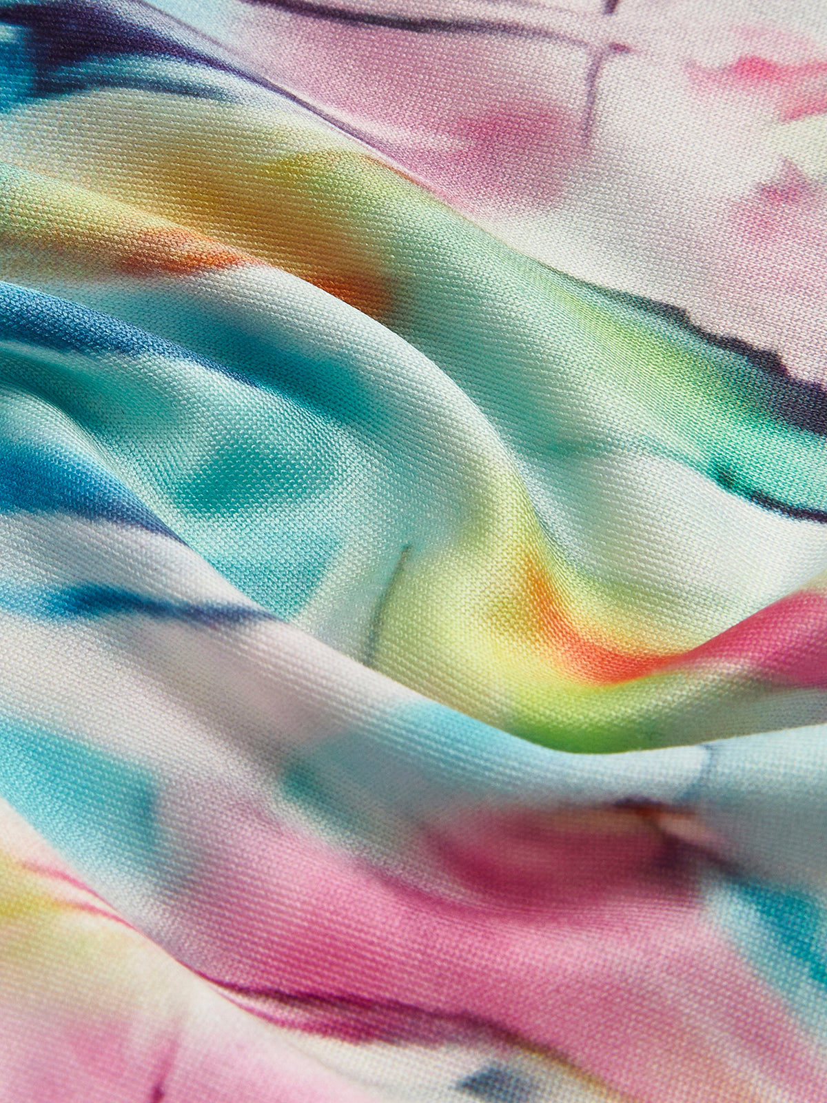 Baskılı Yırtmaçlı Midi Elbise